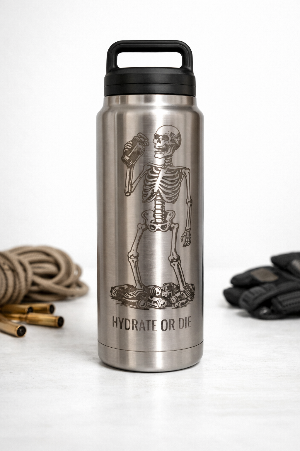 Hydrate or Die – 26oz Rambler Bottle