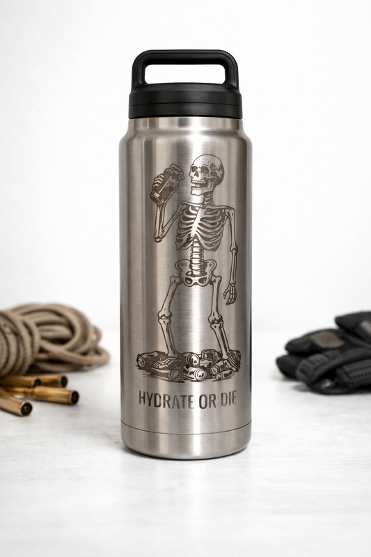 Hydrate or Die – 26oz Rambler Bottle
